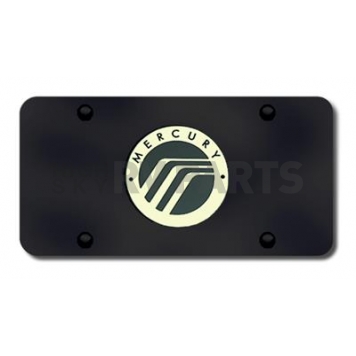 Automotive Gold License Plate - Mercury Logo Stainless Steel - MRYGB