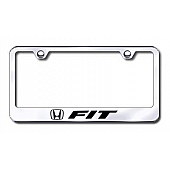 Automotive Gold License Plate Frame - Silver Stainless Steel - LFFITEC