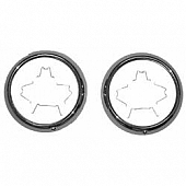 Goodmark Industries Headlight Bezel - Silver Polished Set Of 2 - CK06047P