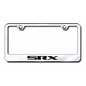 Automotive Gold License Plate Frame - Silver Stainless Steel - LFSRXEC