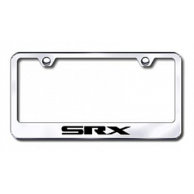 Automotive Gold License Plate Frame - Silver Stainless Steel - LFSRXEC