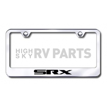 Automotive Gold License Plate Frame - Silver Stainless Steel - LFSRXEC