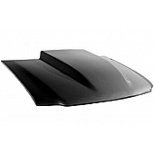 Harwood Fiberglass Hood - Cowl Induction Gloss Fiberglass Black - B55201