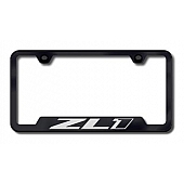Automotive Gold License Plate Frame - Black Stainless Steel - GFZL1EB