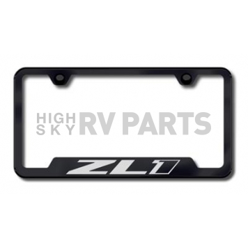 Automotive Gold License Plate Frame - Black Stainless Steel - GFZL1EB