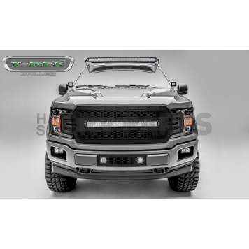 T-Rex Truck Products Grille Insert - Laser Cut Web Pattern Rectangular Black Powder Coated Steel - 7315711BR-1