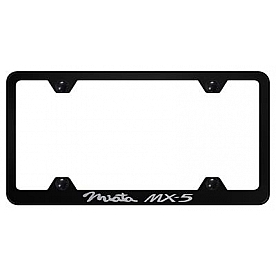Automotive Gold License Plate Frame - Black Stainless Steel - LFWMIAEB