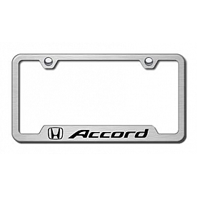 Automotive Gold License Plate Frame - Silver Stainless Steel - GFACCES