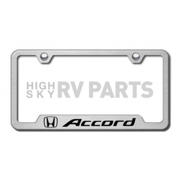Automotive Gold License Plate Frame - Silver Stainless Steel - GFACCES
