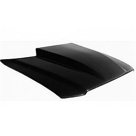 Harwood Fiberglass Hood - Cowl Induction Gelcoat Fiberglass Black - B55202