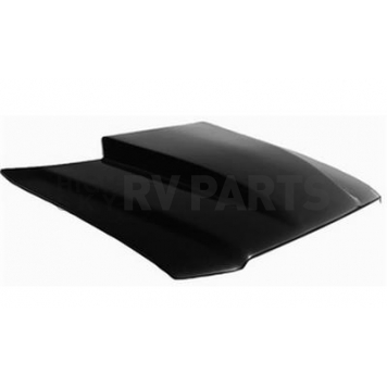 Harwood Fiberglass Hood - Cowl Induction Gelcoat Fiberglass Black - B55202