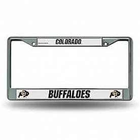 POWERDECAL License Plate Frame - Colorado Buffaloes Name And Logo Zinc - FC500103