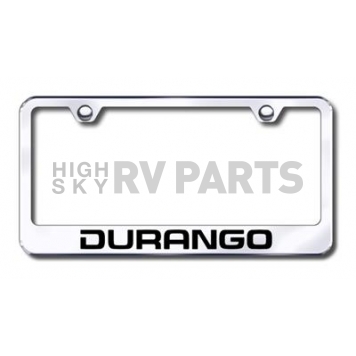 Automotive Gold License Plate Frame - Silver Stainless Steel - LFDUREC