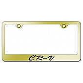 Automotive Gold License Plate Frame - Gold Stainless Steel - LFSCRVEG