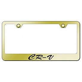 Automotive Gold License Plate Frame - Gold Stainless Steel - LFSCRVEG