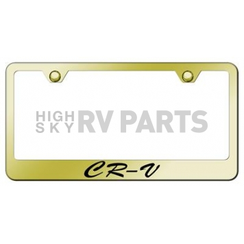 Automotive Gold License Plate Frame - Gold Stainless Steel - LFSCRVEG