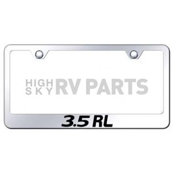 Automotive Gold License Plate Frame - Silver Stainless Steel - LF35REC