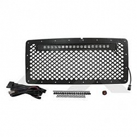 Crown Automotive Grille - Black Matte Powder Coated Stainless Steel - RT28041