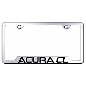 Automotive Gold License Plate Frame - Silver Stainless Steel - GFACLEC