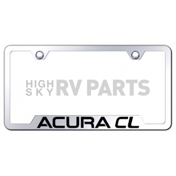 Automotive Gold License Plate Frame - Silver Stainless Steel - GFACLEC