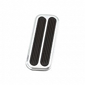 Lokar Performance Accelerator Pedal Pad - Aluminum Silver And Black - BAG6085