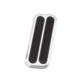 Lokar Performance Accelerator Pedal Pad - Aluminum Silver And Black - BAG6085