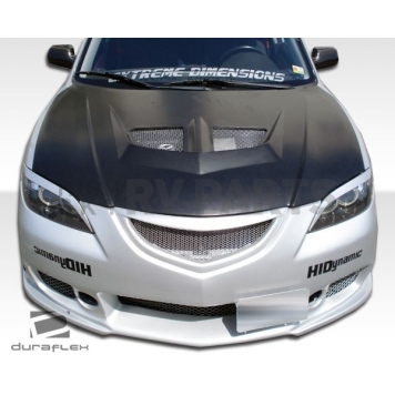 Extreme Dimensions Hood - Primered Fiberglass Black - 104158-7