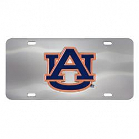 Fan Mat License Plate - Auburn University Logo Stainless Steel - 24530