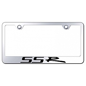 Automotive Gold License Plate Frame - Silver Stainless Steel - LFSSREC