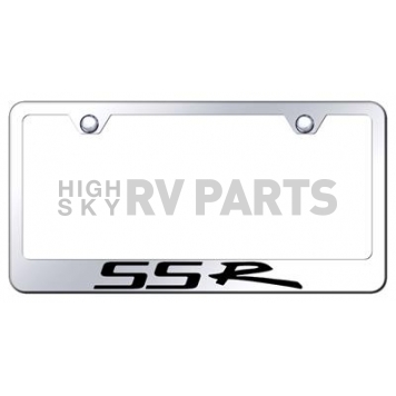 Automotive Gold License Plate Frame - Silver Stainless Steel - LFSSREC