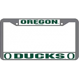 POWERDECAL License Plate Frame - Oregon Ducks Logo Zinc - FC510103