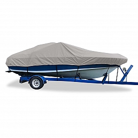 Carver Boat Cover V-Hull Cuddy Cabin Boat Gray Polyester - 79006