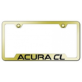 Automotive Gold License Plate Frame - Gold Stainless Steel - GFACLEG
