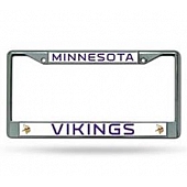 POWERDECAL License Plate Frame - Minnesota Vikings Logo Zinc - FCIN3104