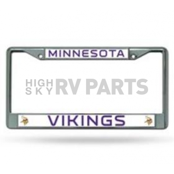POWERDECAL License Plate Frame - Minnesota Vikings Logo Zinc - FCIN3104