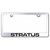 Automotive Gold License Plate Frame - Silver Stainless Steel - LFSTRAEC