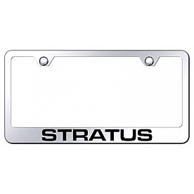 Automotive Gold License Plate Frame - Silver Stainless Steel - LFSTRAEC
