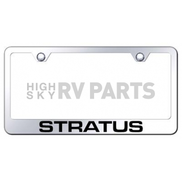 Automotive Gold License Plate Frame - Silver Stainless Steel - LFSTRAEC