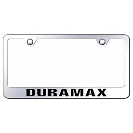 Automotive Gold License Plate Frame - Silver Stainless Steel - LFDUXEC