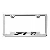 Automotive Gold License Plate Frame - Silver Stainless Steel - GFZL1ES