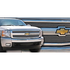 T-Rex Truck Products Grille Insert - Mesh Rectangular Triple Chrome Plated Stainless Steel - 44110