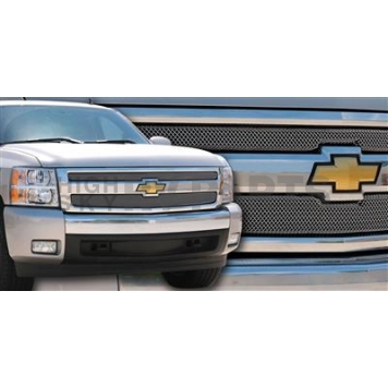 T-Rex Truck Products Grille Insert - Mesh Rectangular Triple Chrome Plated Stainless Steel - 44110