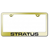 Automotive Gold License Plate Frame - Gold Stainless Steel - LFSTRAEG