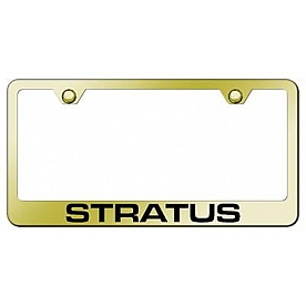 Automotive Gold License Plate Frame - Gold Stainless Steel - LFSTRAEG