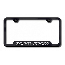 Automotive Gold License Plate Frame - Black Stainless Steel - GFZOOEB