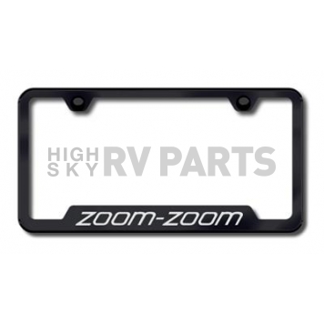 Automotive Gold License Plate Frame - Black Stainless Steel - GFZOOEB