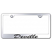 Automotive Gold License Plate Frame - Silver Stainless Steel - LFSDEVEC