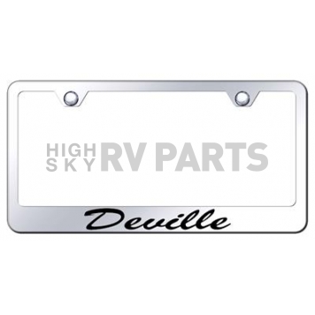Automotive Gold License Plate Frame - Silver Stainless Steel - LFSDEVEC
