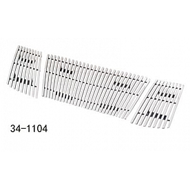 Paramount Automotive Grille Insert - Polished Aluminum 8 Millimeter Vertical Style - 341104
