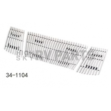 Paramount Automotive Grille Insert - Polished Aluminum 8 Millimeter Vertical Style - 341104